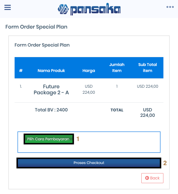 form order special plan pansaka atg 5