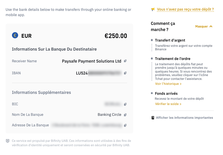 virement bancaire binance crypto