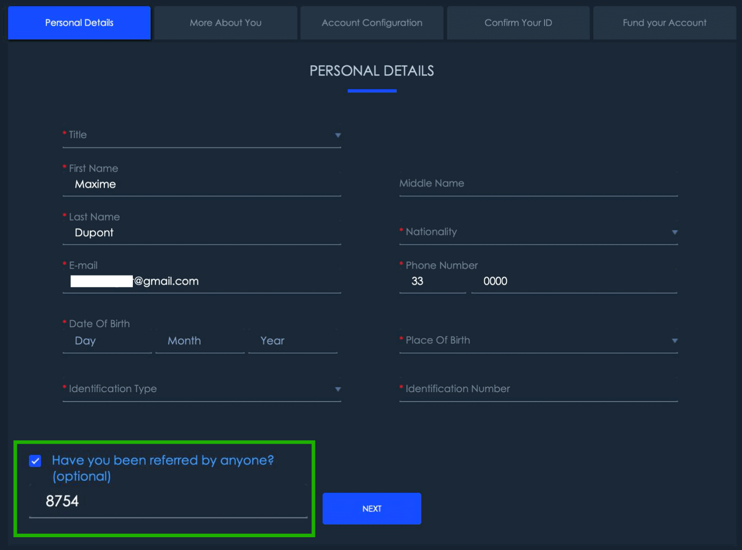 vantage fx ovnitrade personal details