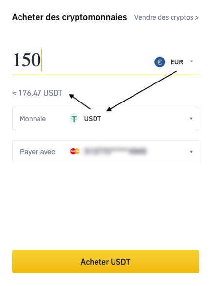 achat cryptomonnaie carte bancaire binance