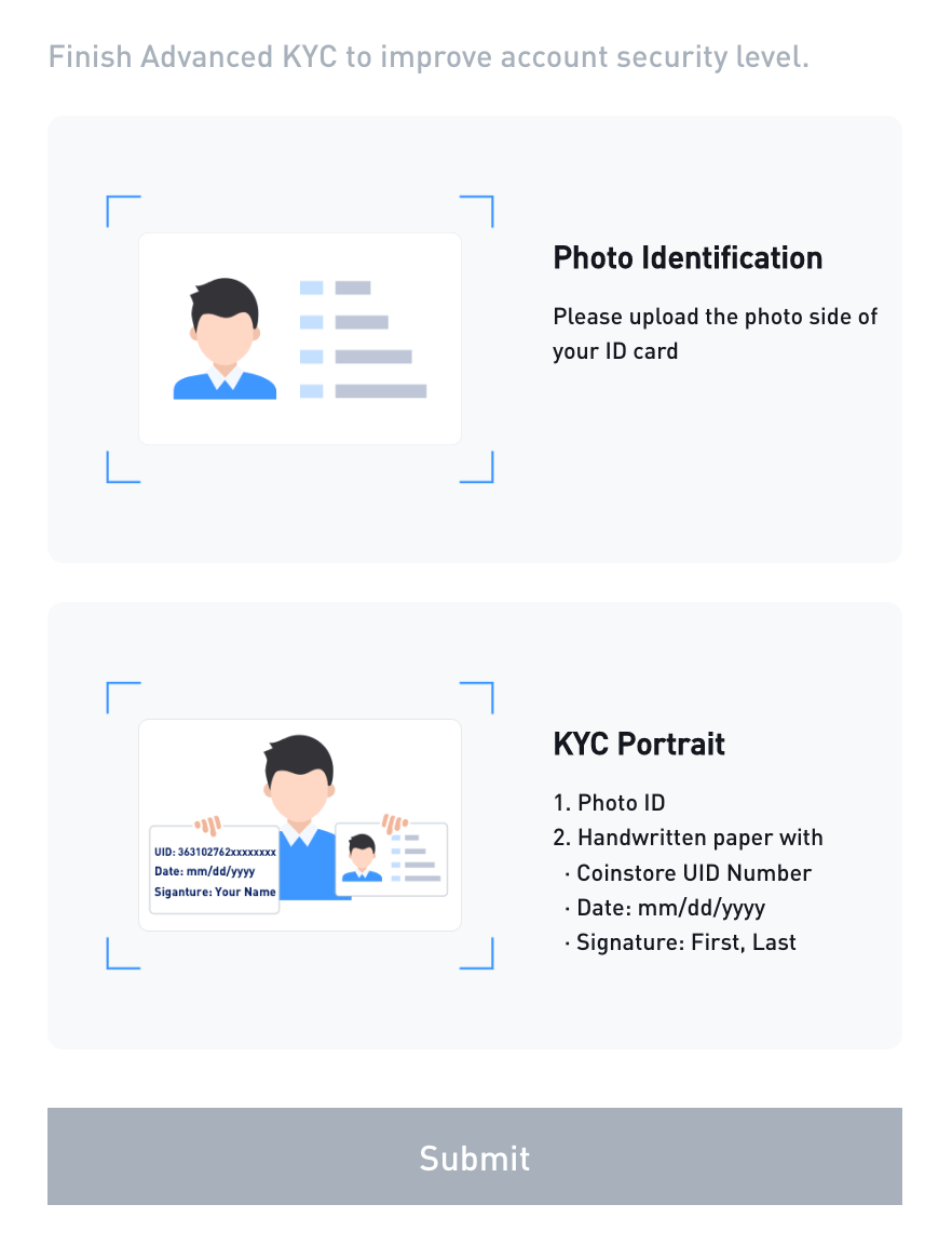 advanced kyc coinstore