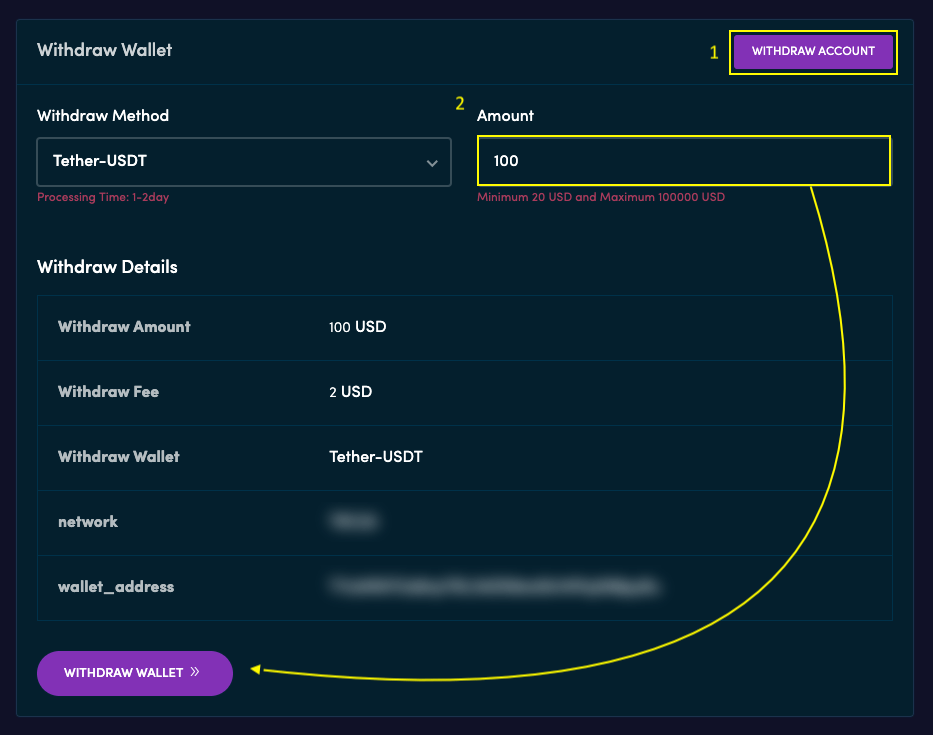 arbitech withdraw