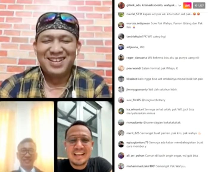 zoom youtube dinar wahyu Gilank Krisnadi